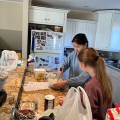 Baking an apple pie with Anna for Thanksgiving tomorrow