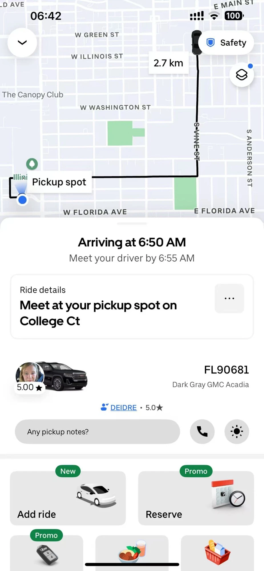 First time taking an Uber on my own!
